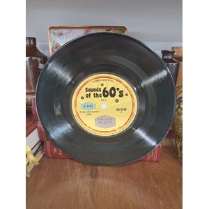 Tin Plate - Dinner Plate - Retro Vinyl Record Sounds of the 60s