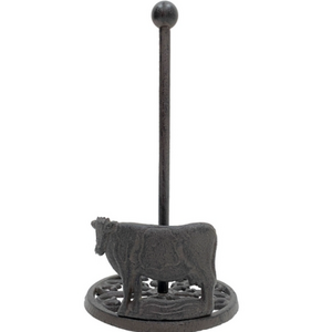 Cast Iron Cow Paper Towel Holder