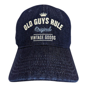 Old Guys Rule Baseball Cap Hat - Original Vintage Goods - Denim 