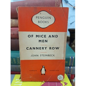 VINTAGE 1955 Book - Of Mice and Men & Cannery Row - John Steinbeck - Paperback Penguin