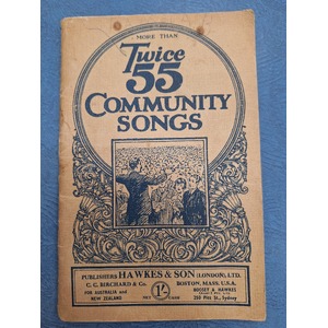 VINTAGE Music Book - More Than Twice 55 Community Songs - Hawkes & Son