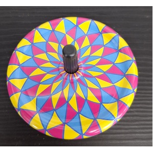 Spinning Top - Pink Yellow Blue - Colour Changing Illusion