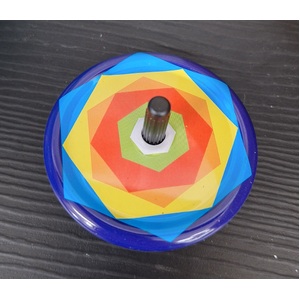 Spinning Top - Multicoloured Hexagons - Colour Changing Illusion