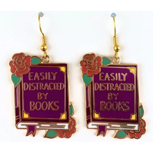 Easily Distracted By Books Earrings - Jubly-Umph Originals