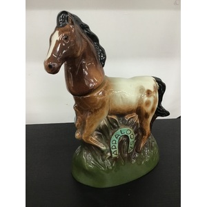 VINTAGE 1974 Ceramic Jim Beam Horse Appaloosa Decanter 