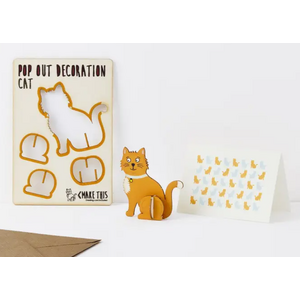 Pop Out Decoration - Greeting Card - Ginger Cat