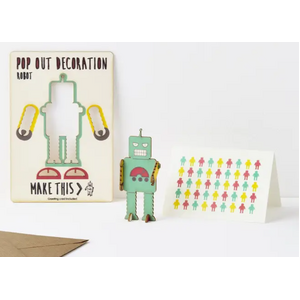 Pop Out Decoration - Greeting Card - Robot