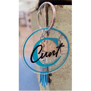 Sweary Acrylic Keychain Keyring - C Word - C@nt