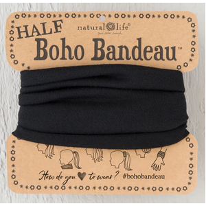 Half Boho Bandeau - Solid Black