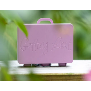 Getting Lost - Empty Suitcase Container - Lilac Winter Sunrise