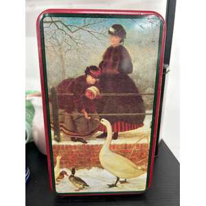 VINTAGE House of Lloyd 1992 Tin - Victorian Ladies Feeding Geese