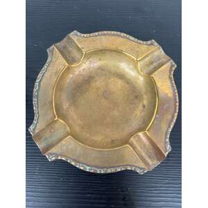 VINTAGE Brass / Copper Ashtray - 4 Person