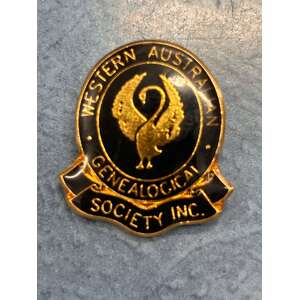 Vintage Badge Pin - Western Australian Genealogical Society