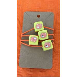 Retro Bobble Hair Ties - Yellow Bear Cubes