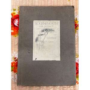 VINTAGE Book - Bournemouth and District - Sketch-book by Dorothy E G Woollard