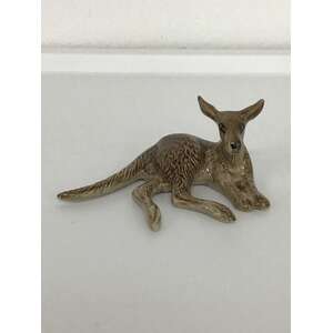 Ceramic Kangaroo Ornament - Lying Down - 3 cm Tall - Hand Painted