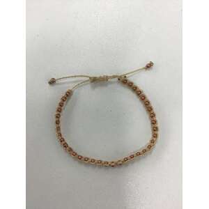 Hand Made Boho Macrame Bead Bracelet - Dainty Copper