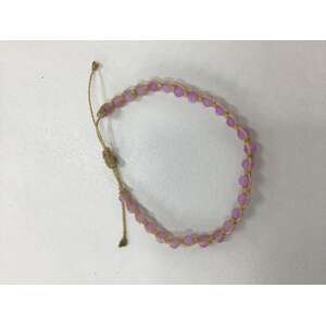 Hand Made Boho Macrame Bead Bracelet - Purple 