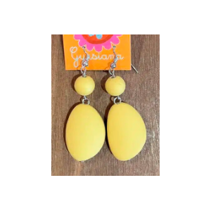 Funky Drop Bead Earrings by Anna Chandler - Mustard