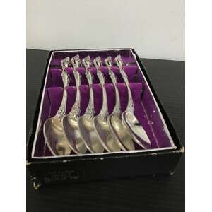 VINTAGE Wiltshire Alexis Coffee Spoons Teaspoons - Boxed Set of 6