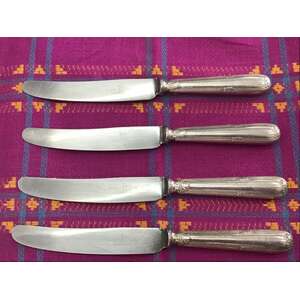 VINTAGE Walker & Hall Knives - Silver Plate x 4 - 21.1 cm