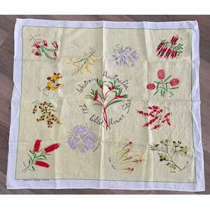 VINTAGE Western Australia the Wildflower State Tablecloth