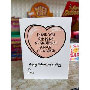 Office Valentine's Card - Emotional Support Co-Worker