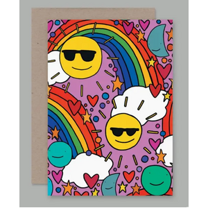 Blank Greeting Card - Smiles & Rainbows