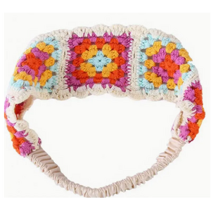 Crochet Elasticated Headband - Floral