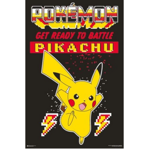 Retro Pikachu Pokemon - Game Poster - Impact Merch - 61 x 91.5 cm