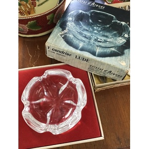 Cristal D'Arques Ashtray Lude - Crystal In Box 