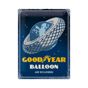 Goodyear Balloon Tyre - Large Tin Sign - Nostalgic Art - 30 x 40 cm