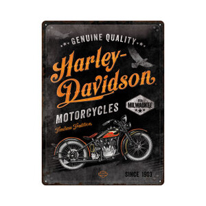 Harley Davidson Timeless Tradition - Large Tin Sign - Nostalgic Art - 30 x 40 cm