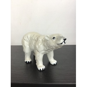 VINTAGE Polar Bear Figurine - Ceramic - 6 cm Tall 