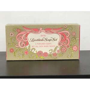 VINTAGE Avon Lovebirds Soap Set - 3 Perfumed Soaps in Original Box 